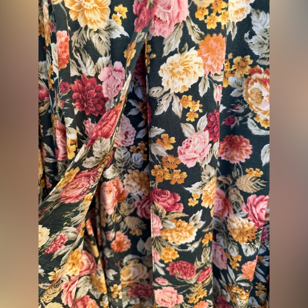 Vintage Byer Dress Floral Small Midi Dress Cottagecore - Picture 5 of 10
